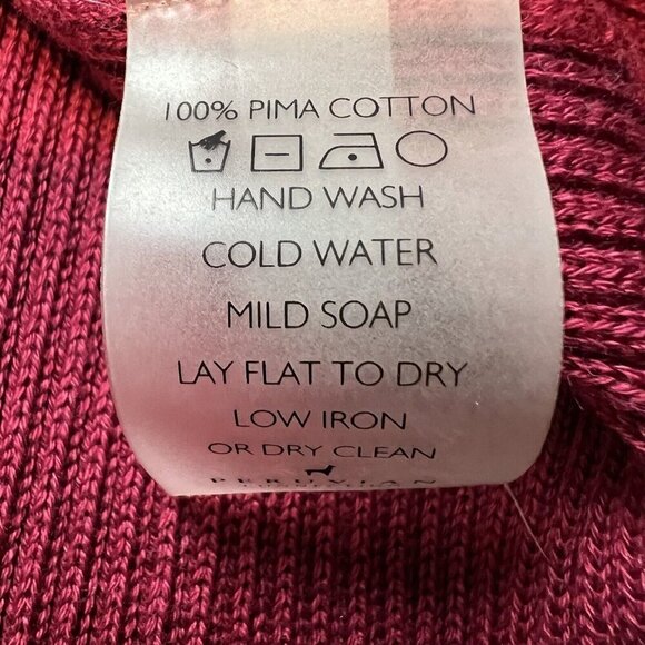 Peruvian Connection Ribbed Knit Top 3/4 Length Sleeves Cut Out Detail Size Small - Picture 9 of 10